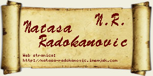 Nataša Radokanović vizit kartica